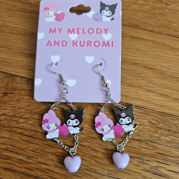 Sanrio My Melody & Kuromi Emo Kyun Statement Earrings - Picture 6 of 8